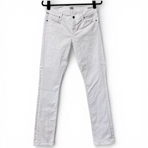 Citizens of Humanity Elson Medium Rise Straight Leg Stretch White Jeans Size 28